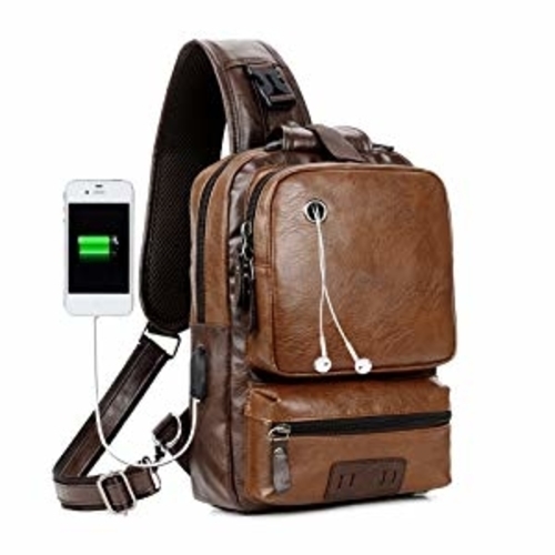 men leather crossbody sling bag 