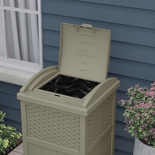 outdoor trash can