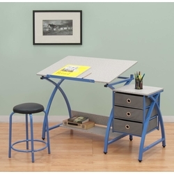 studio designs drafting table with storage